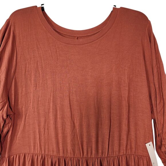 Amazon Essentials Women's Crewneck Short Sleeve Knit Midi Dress Caramel XX-Large - Picture 4 of 10